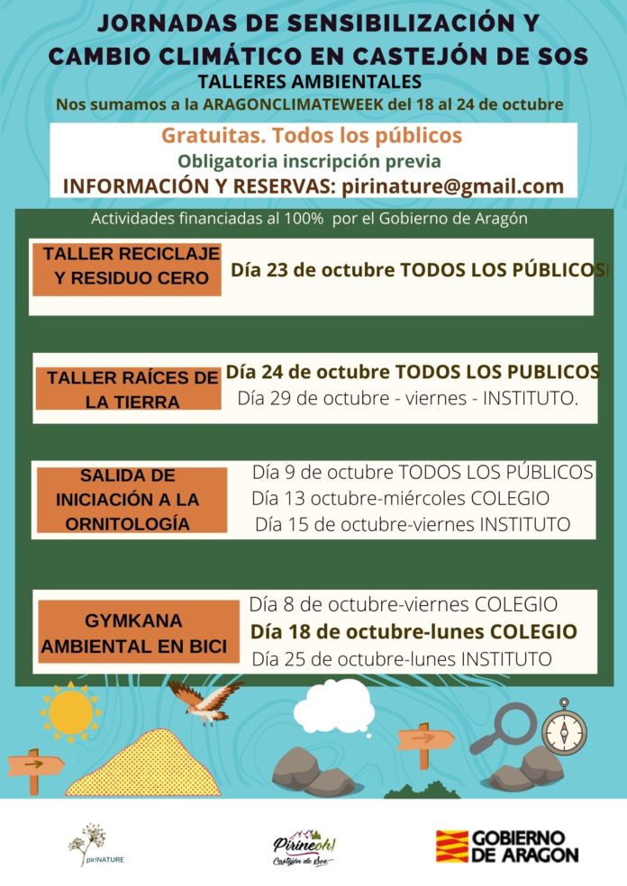 Castejón de Sos. Jornadas sensibilización y cambio climático.