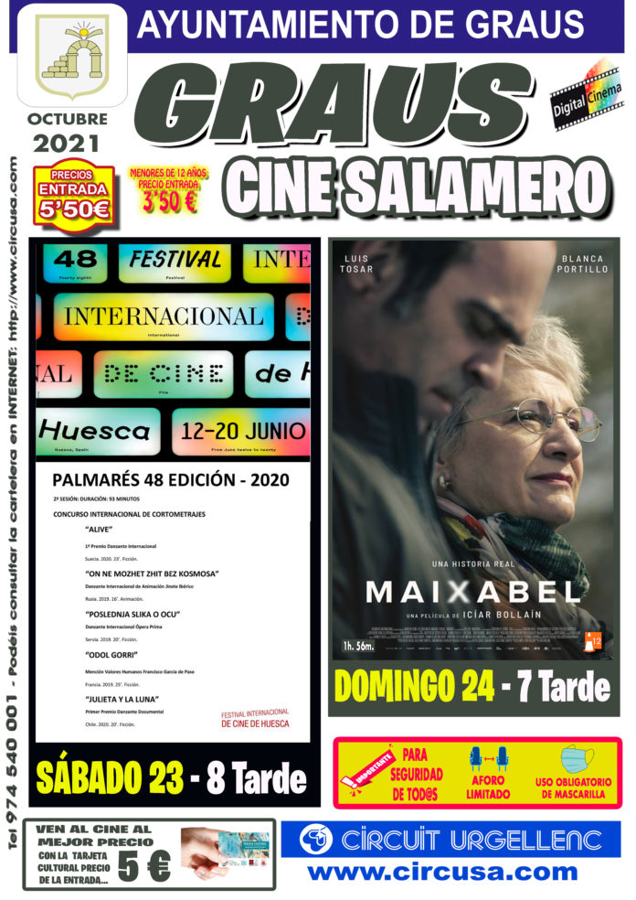 Programa de cine en Graus para este fin de semana