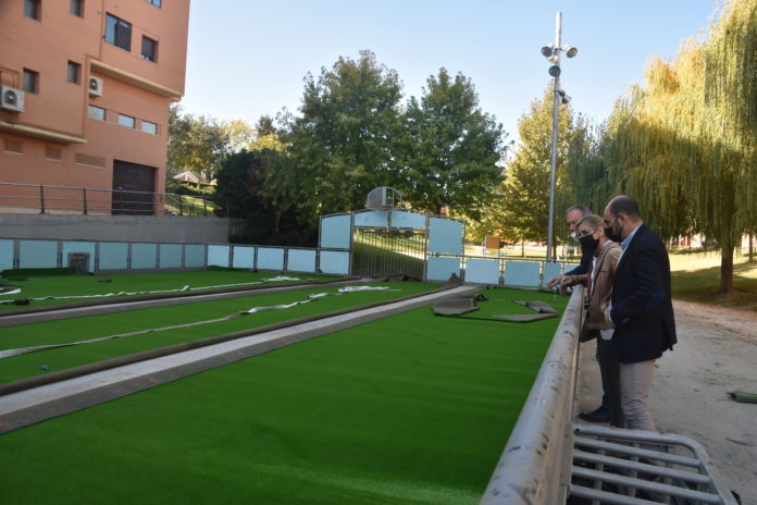 Obras pista parque La Mina