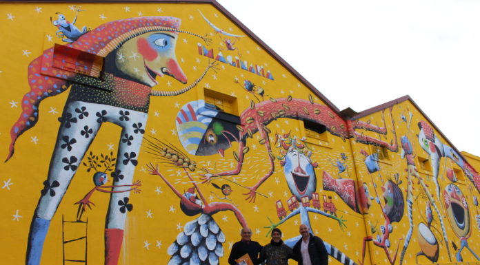 Imaginaria protagoniza el mural pintado por Gubianas dentro de las jornadas de Arte Urbano