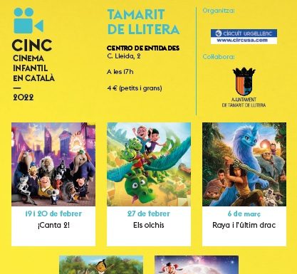 TAMARITE DE LITERA: Nuevo ciclo de Cinema Infantil en Català