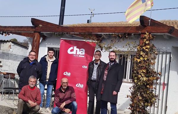 El Secretario Territorial de CHA-AltoAragón, José Ramón Ceresuela, en Camporrells