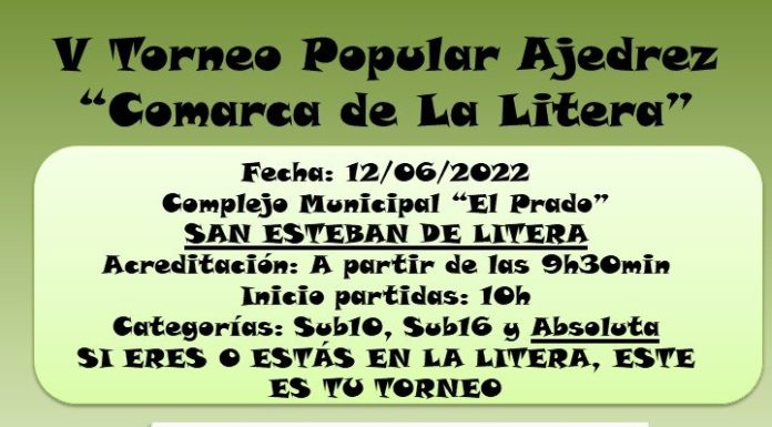 SAN ESTEBAN DE LITERA: V Torneo Popular Ajedrez ‘Comarca de La Litera’