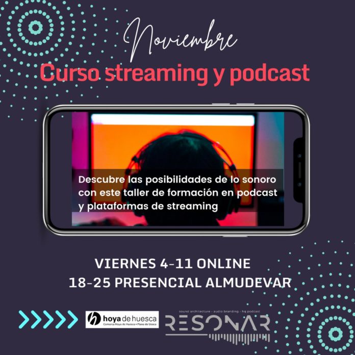 Cartel curso de streaming y podcast