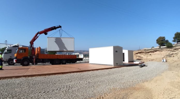 Empieza la instalación de los módulos vivienda para trabajadores agrícolas en Fraga