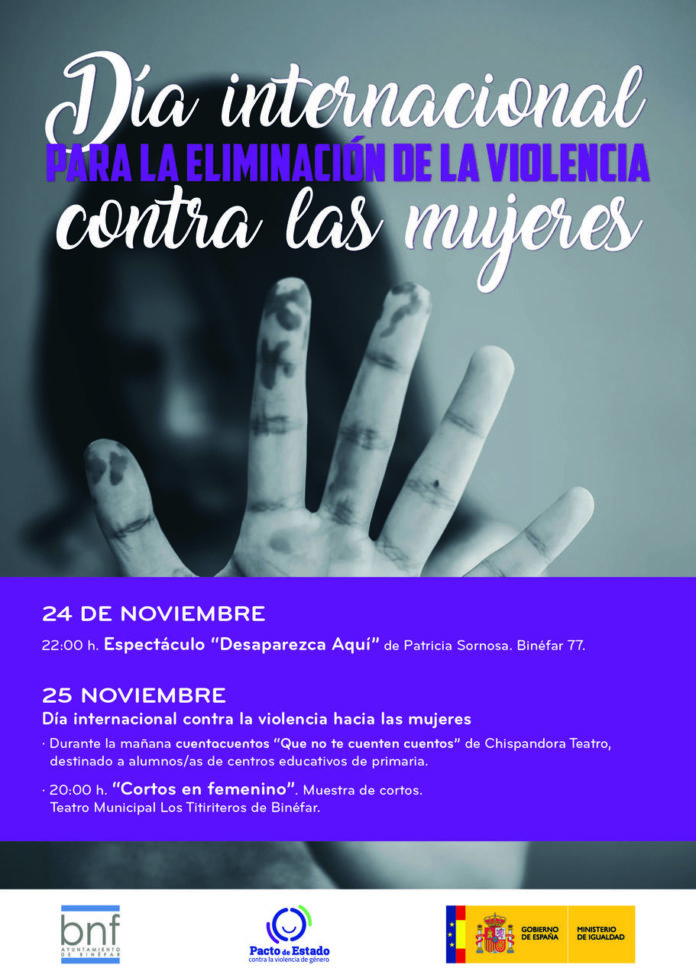 cartel violencia contra la mujer-25N Binéfar
