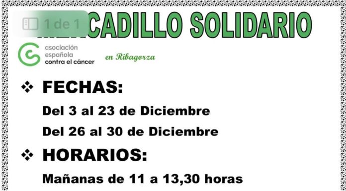 GRAUS: Mercadillo solidario