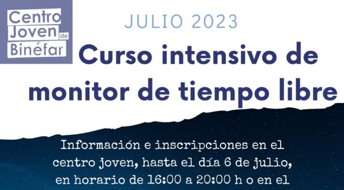 BINÉFAR: Curso intensivo de monitor de tiempo libre