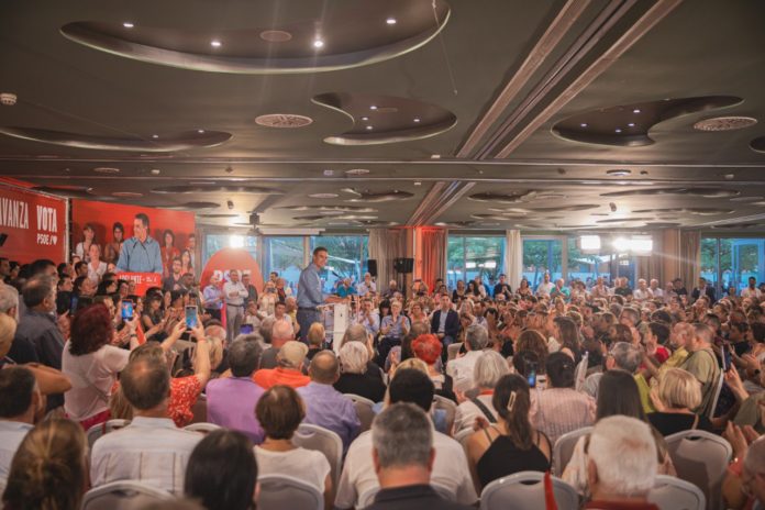 Acto de Pedro Sánchez en Huesca