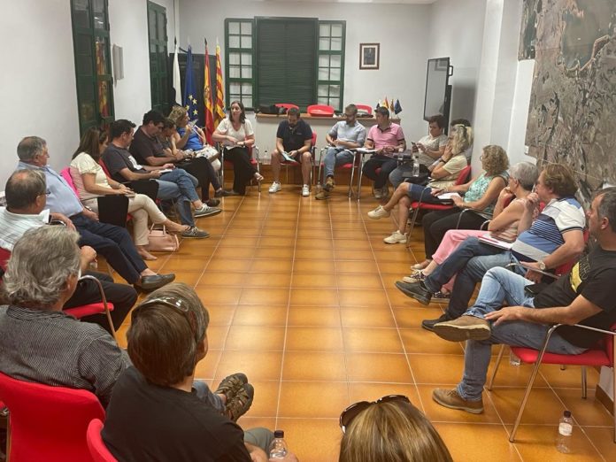Momento de la reunión en Alcalá de Gurrea