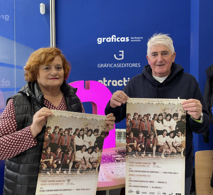 Homenaje a la historia del fútbol femenino en Barbastro