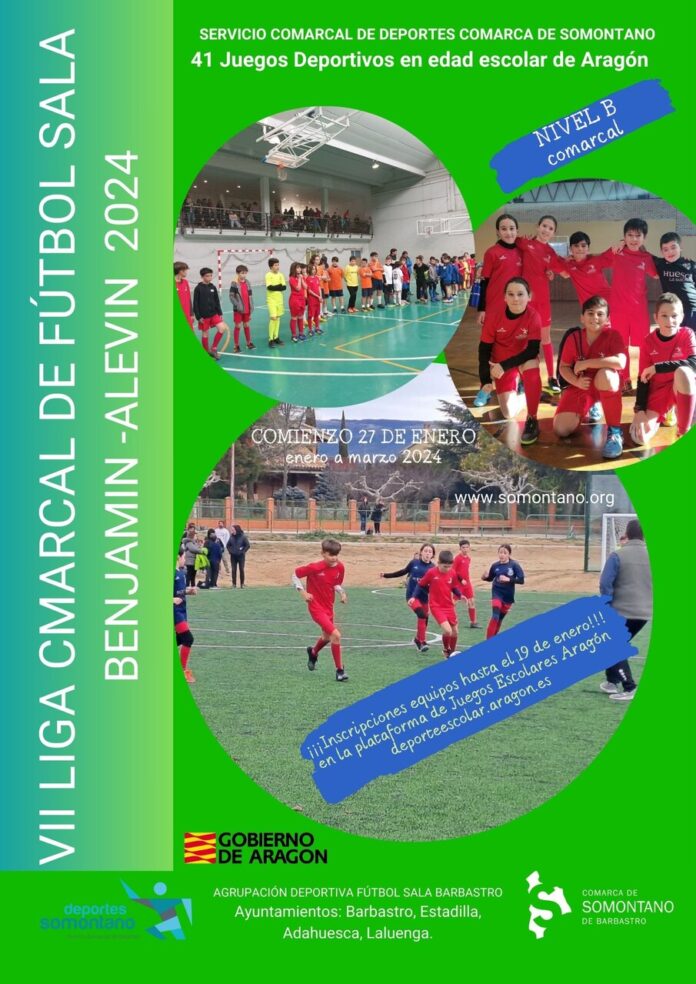 SOMONTANO: VIl Liga Comarcal de Fútbol Sala Benjamín y alevín