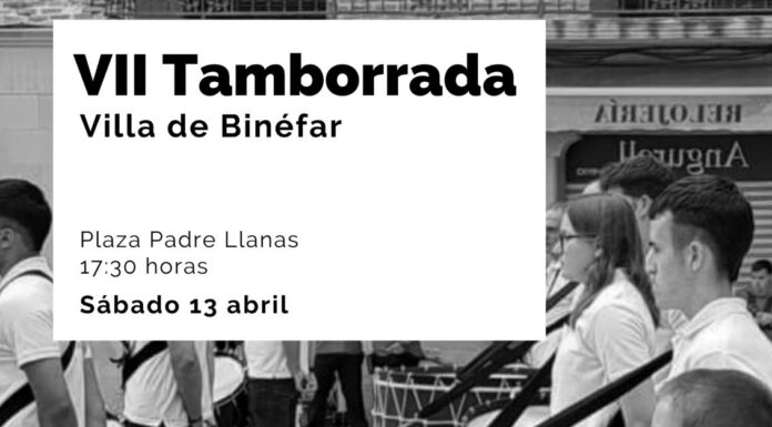 El sonido de tambores y la literatura protagonizan los actos culturales de Binéfar en abril