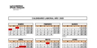 Publicado el calendario laboral 2025