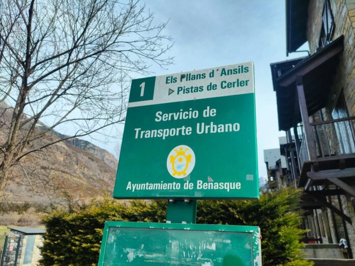Señal instalada en Benasque