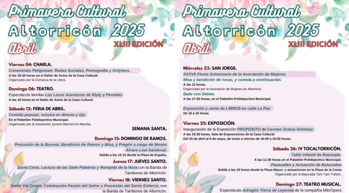 ALTORRICÓN: Primavera cultural