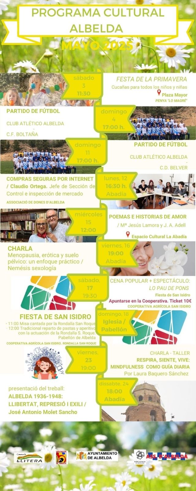 ALBELDA: Agenda de cultural de mayo