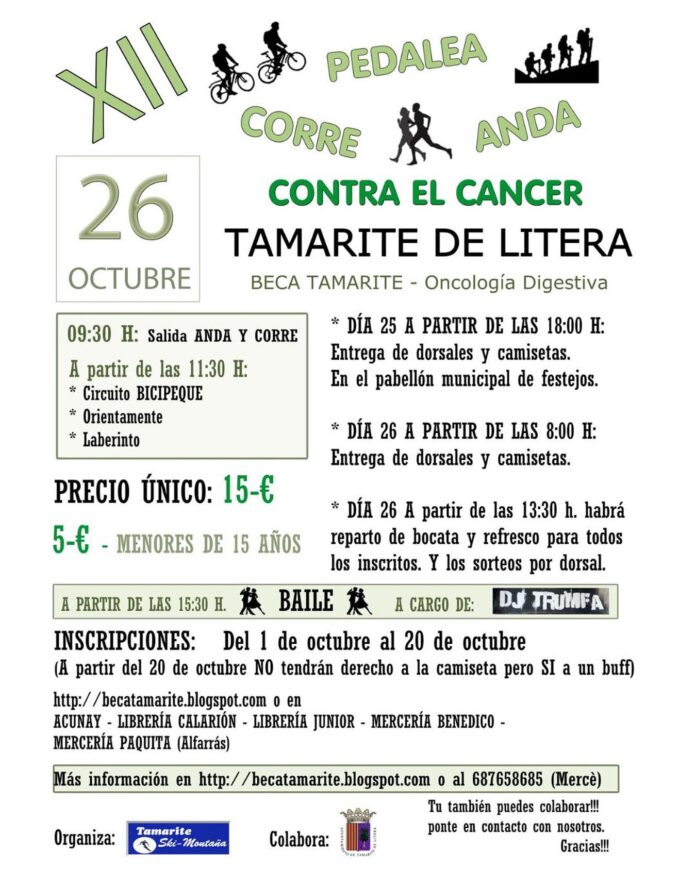 TAMARITE DE LITERA: XII Corre, pedalea o anda