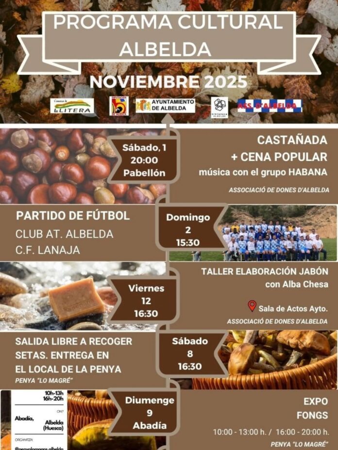 ALBELDA: Agenda cultural de noviembre