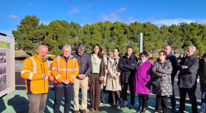 Octavio López supervisa la obra realizada en la A-1210 entre Tardienta y Almudévar y anuncia el arreglo de la A-1209 entre Gurrea de Gállego y la A-23