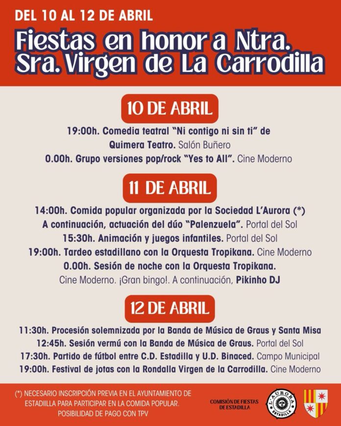 ESTADILLA: Fiestas en honor a la Virgen de La Carrodilla