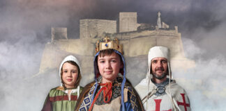 El cartel del XXIV Homenaje Templario incorpora las imágenes de los nuevos Jaime I, Ramón de Berenguer y Guillem de Mont-rodón