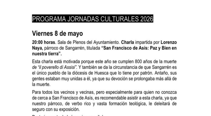 SANGARRÉN: Jornadas Culturales