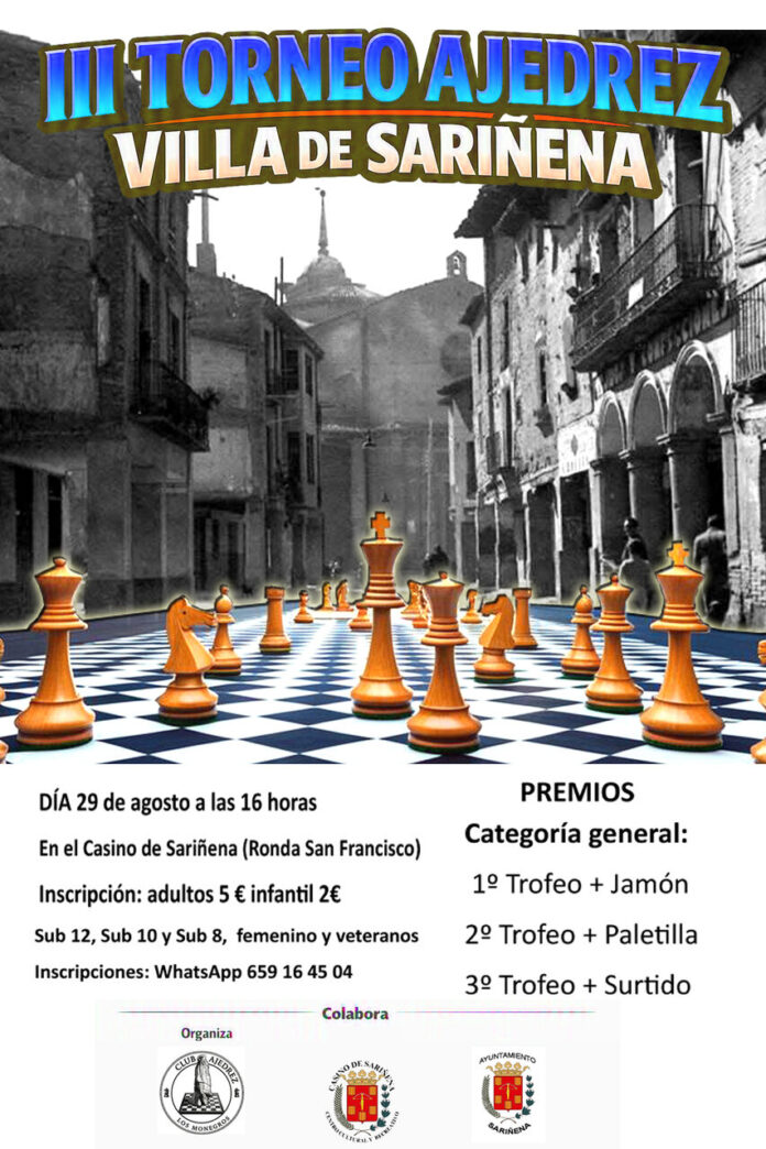 Cartel Torneo Ajedrez Sariñena 2026_