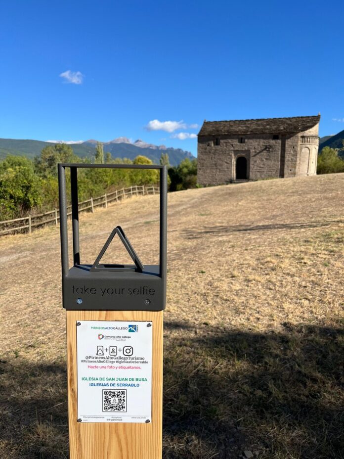 La Comarca Alto Gállego incorpora un punto fotográfico TURS junto a la iglesia de San Juan de Busa