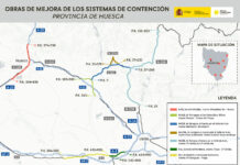 Transportes licita por 6,78 millones de euros las obras de mejora de los sistemas de contención en la Red de Carreteras del Estado de la provincia de Huesca