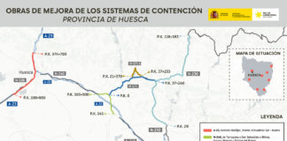 Transportes licita por 6,78 millones de euros las obras de mejora de los sistemas de contención en la Red de Carreteras del Estado de la provincia de Huesca