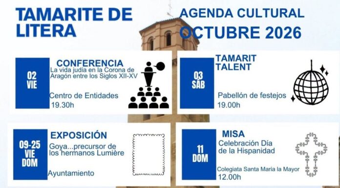 TAMARITE DE LITERA: Agenda cultural de octubre